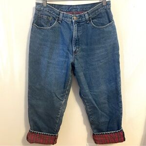 Vintage L.L. Bean Double L Relaxed Fit Flannel Lined Jeans 14P 90s 100% cotton